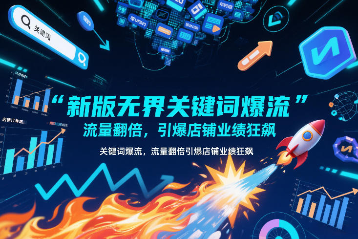 新版无界关键词爆流，流量翻倍，引爆店铺业绩狂飙-蓝海云网创
