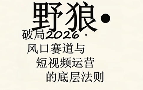 野狼团队·多平台实操运营课，覆盖AI口播、服装、好物、漫剪等热门玩法(更新4月29日)-蓝海云网创