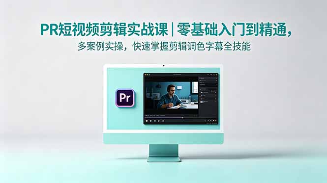 PR短视频剪辑实战课｜零基础入门到精通，多案例实操，快速掌握剪辑调色字幕全技能-蓝海云网创