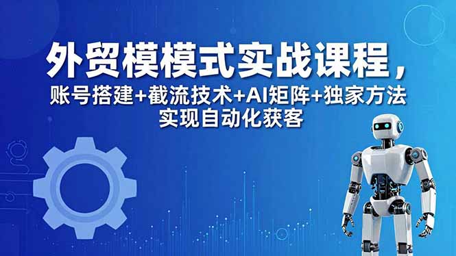 外贸新模式实战课程-更新5月，账号搭建+截流技术+AI矩阵+独家方法实现自动化获客-蓝海云网创