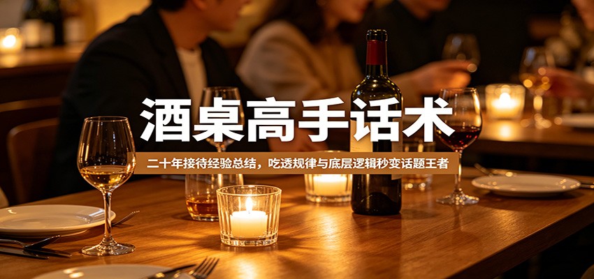 酒桌高手话术：二十年接待经验总结，吃透规律与底层逻辑秒变话题王者-蓝海云网创