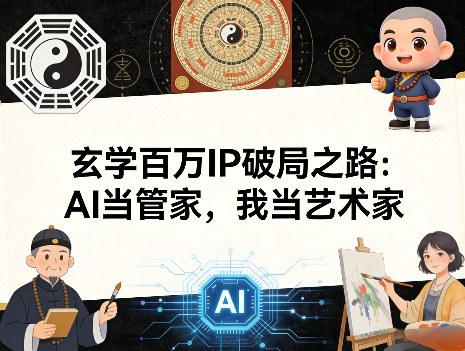 玄学百万IP破局之路：AI当管家，我当艺术家-蓝海云网创