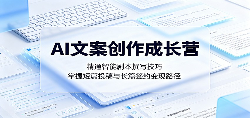 AI文案创作成长营：精通智能剧本撰写技巧，掌握短篇投稿与长篇签约变现路径-蓝海云网创