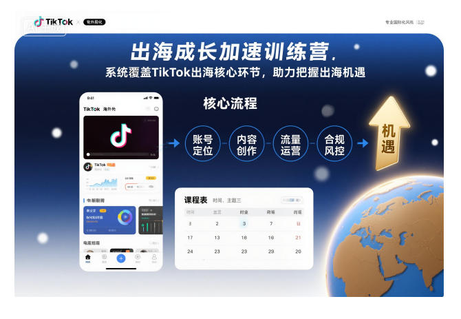 出海成长加速训练营,系统覆盖TikTok出海核心环节,助力把握出海机遇(更新)-蓝海云网创