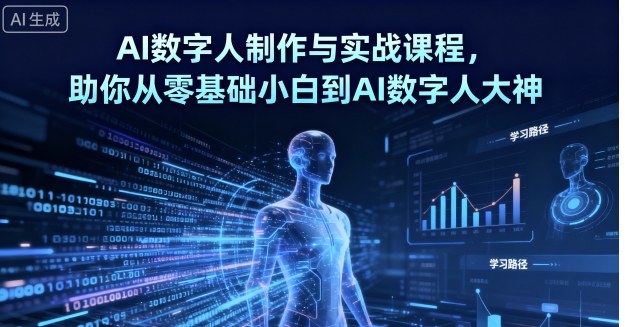AI数字人制作与实战课程，助你从零基础小白到AI数字人大神-蓝海云网创