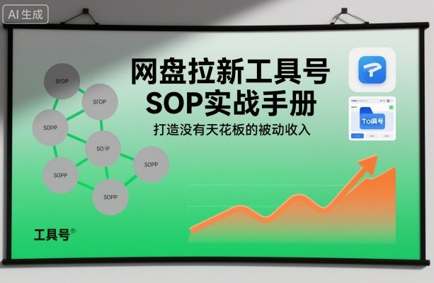 网盘拉新工具号SOP实战手册，打造没有天花板的被动收入-蓝海云网创