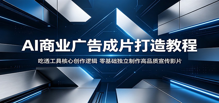 AI商业广告成片打造教程：吃透工具核心创作逻辑，零基础独立制作高品质宣传影片-蓝海云网创