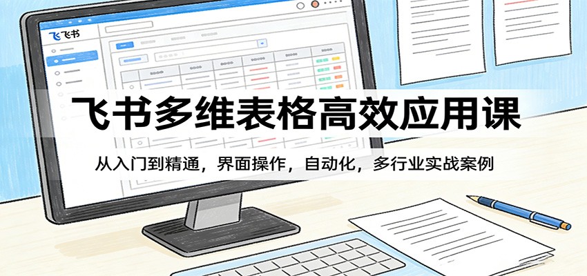 飞书多维表格高效应用课：从入门到精通，界面操作，自动化，多行业实战案例-蓝海云网创