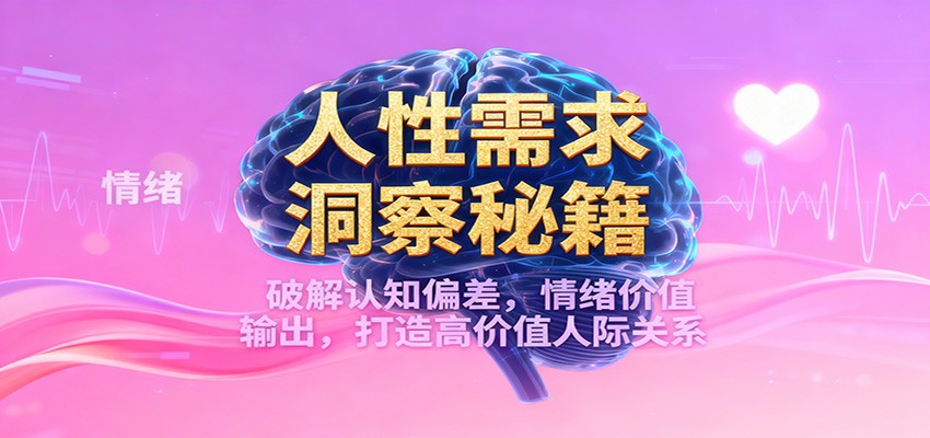 人性需求洞察秘籍，破解认知偏差，情绪价值输出，打造高价值人际关系-蓝海云网创