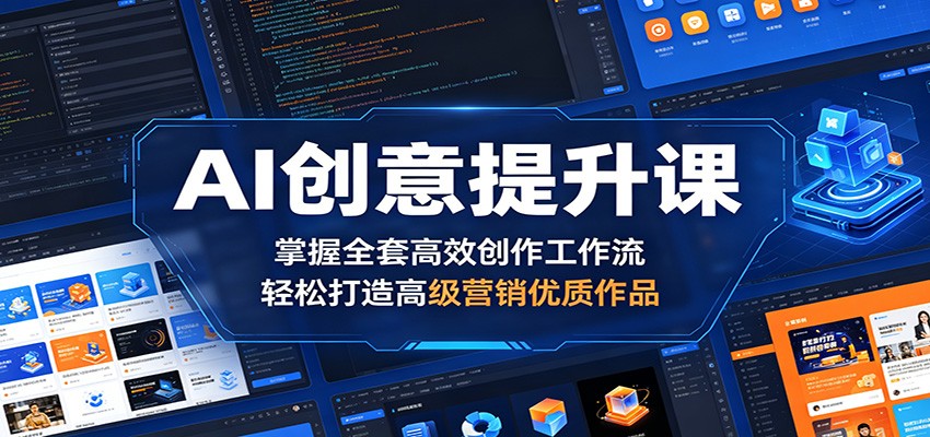 AI创意提升课：掌握全套高效创作工作流，轻松打造高级营销优质作品-蓝海云网创