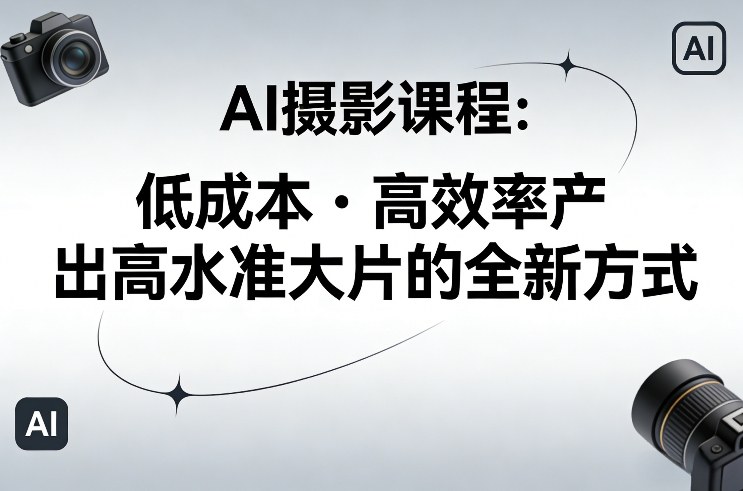 AI摄影课程，低成本高效率产出高水准大片的全新方式-蓝海云网创