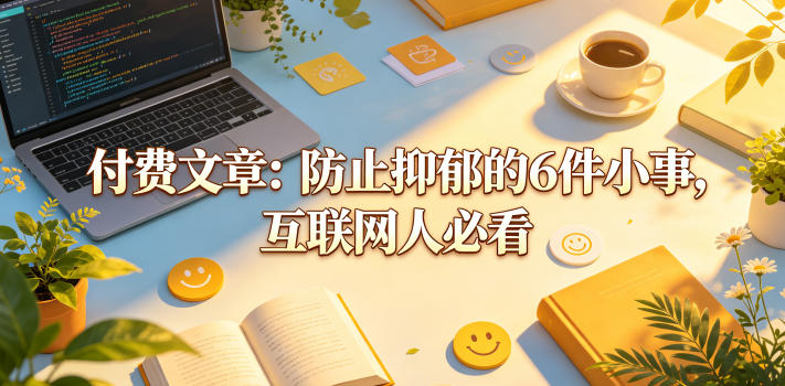 付费文章：防止抑郁的6件小事，互联网人必看！-蓝海云网创