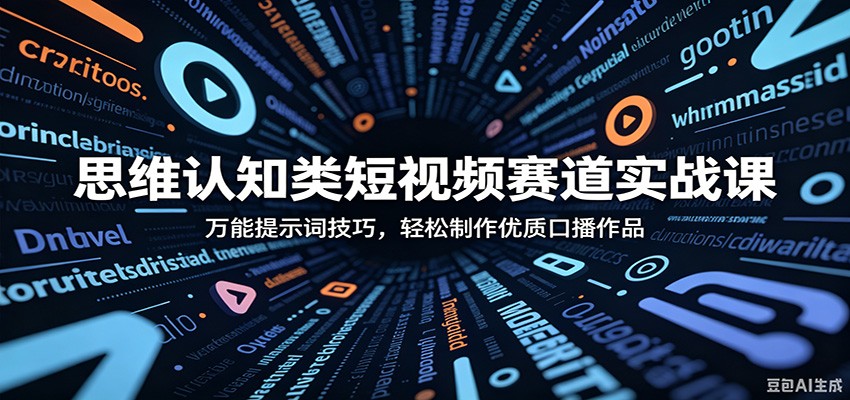 思维认知类短视频赛道实战课：万能提示词技巧，轻松制作优质口播作品-蓝海云网创