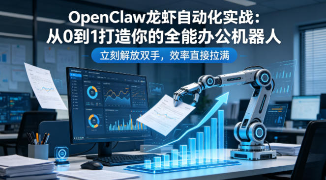 OpenClaw龙虾自动化实战:从0到1打造你的全能办公机器人,立刻解放双手,效率直接拉满-蓝海云网创