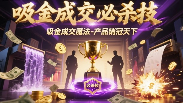 吸金成交必杀技，吸金成交魔法-产品销冠天下-蓝海云网创