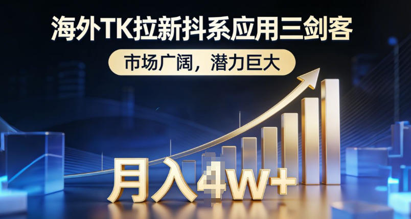 海外TK拉新抖系应用三剑客，市场广阔，潜力巨大，月入1w+-蓝海云网创