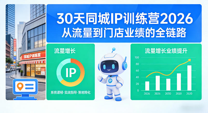 30天同城IP训练营2026年，从流量到门店业绩的全链路-蓝海云网创