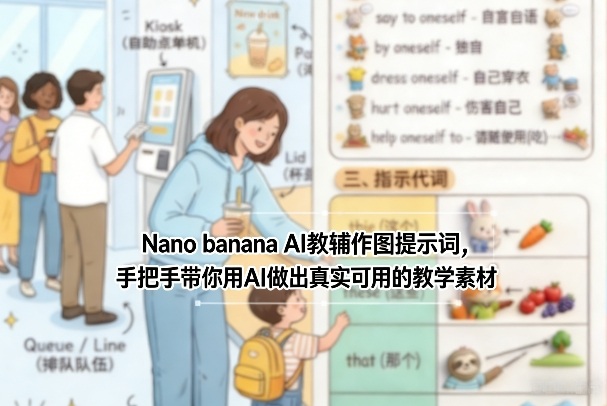 Nano banana AI教辅作图提示词，手把手带你用AI做出真实可用的教学素材-蓝海云网创