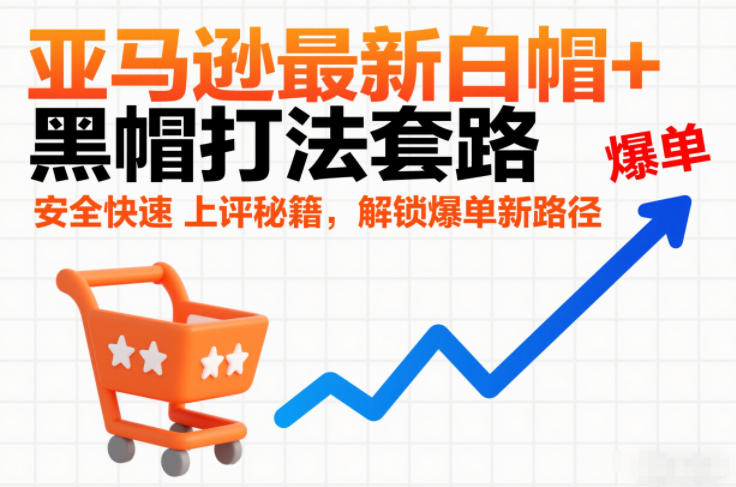 亚马逊最新白帽+黑帽打法套路，安全快速上评秘籍，解锁爆单新路径-蓝海云网创