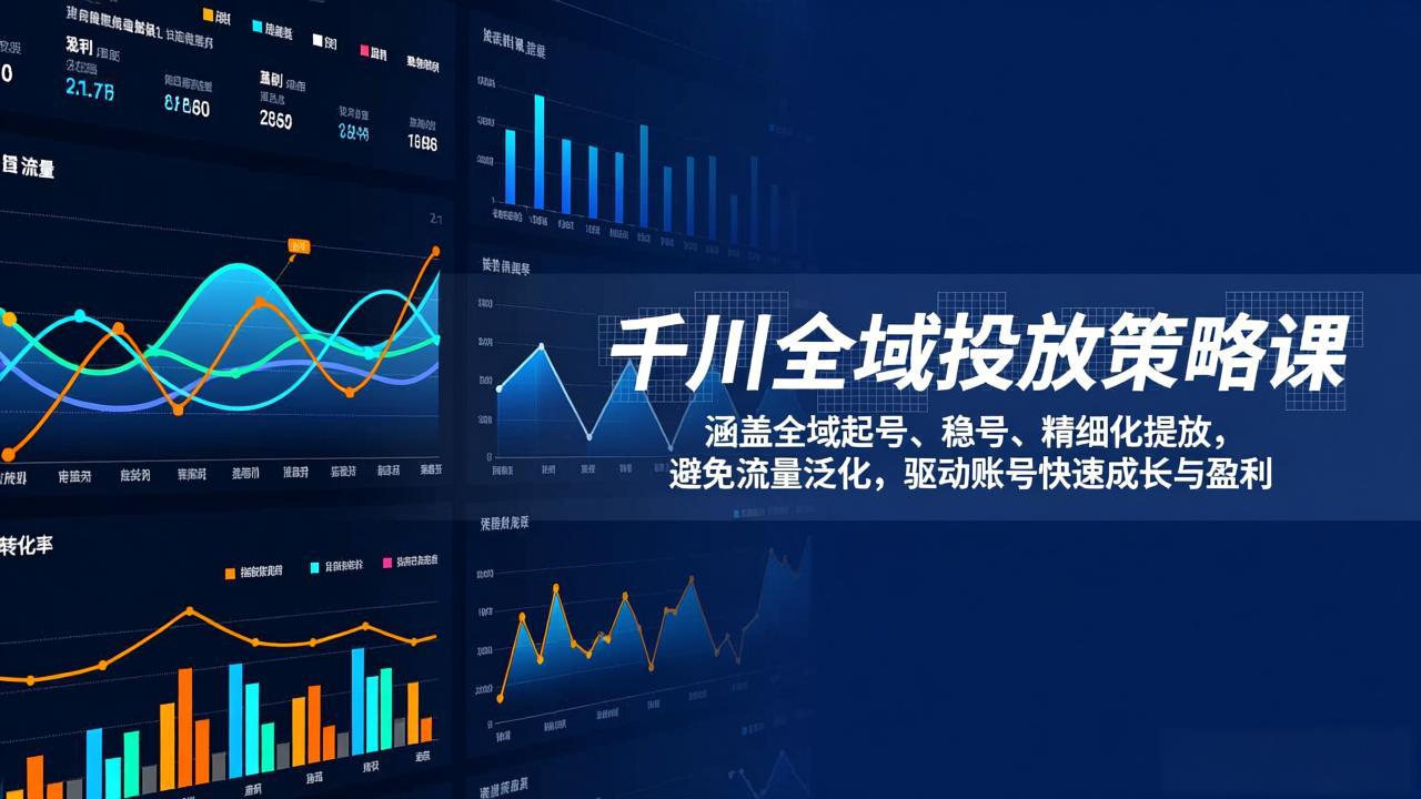 千川全域投放策略课：涵盖全域起号、稳号、精细化投放，避免流量泛化，驱动账号快速成长与盈利-蓝海云网创