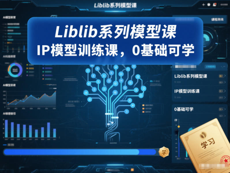 Liblib系列模型课，IP模型训练课，0基础可学-蓝海云网创