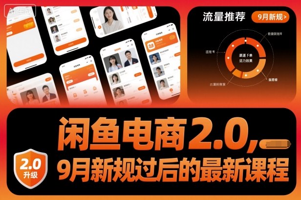 闲鱼电商2.0，9月新规过后的最新课程-蓝海云网创