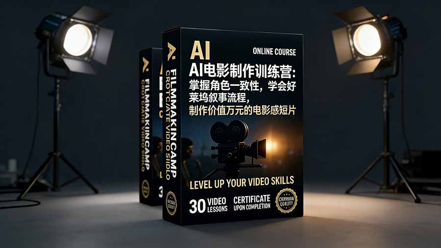 AI电影制作训练营：掌握角色一致性，学会好莱坞叙事流程，制作价值万元的电影感短片-蓝海云网创