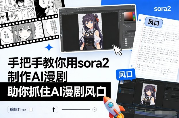 手把手教你用sora2制作AI漫剧，助你抓住AI漫剧风口-蓝海云网创