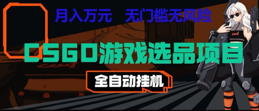 CSGO游戏自动扫货项目，全自动运行，月入1W，无风险，长期稳定可以做【揭秘】-蓝海云网创