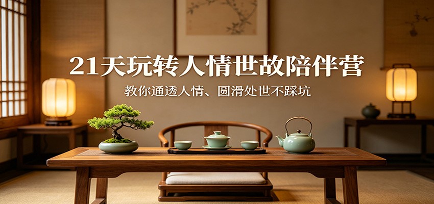 21天玩转人情世故陪伴营：教你通透人情、圆滑处世不踩坑-蓝海云网创