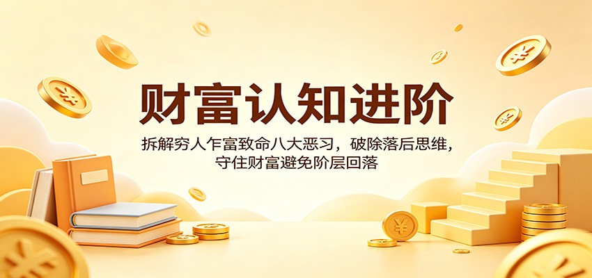 财富认知进阶：拆解穷人乍富致命八大恶习，破除落后思维，守住财富避免阶层回落-蓝海云网创