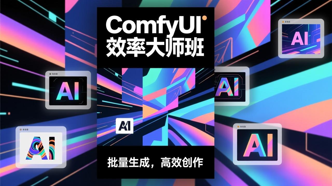 ComfyUI效率大师班：工作流搭建，批量生成，将个人AI出图效率提升5-10倍，月接单收入1-3万-蓝海云网创