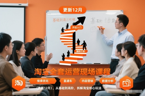 淘宝全套运营现场课程(更新26年1月)，从基础到高阶，拆解淘宝核心玩法-蓝海云网创