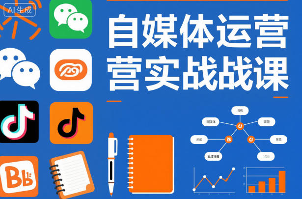 自媒体运营实战课，掌握一套系统的自媒体运营底层方法论，成为优秀的内容创作者-蓝海云网创