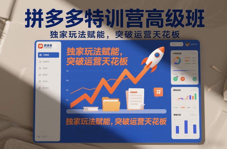 拼多多特训营高阶班，独家玩法赋能，突破运营天花板(更新26年2月)-蓝海云网创