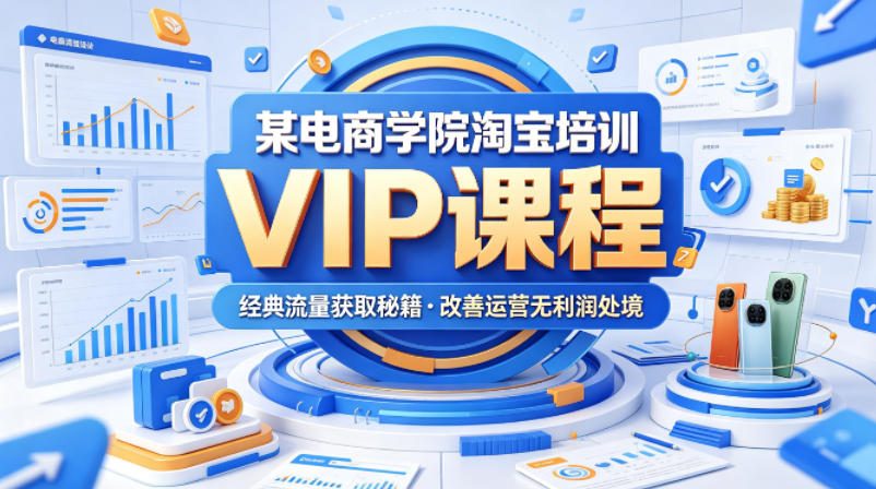 某电商学院淘宝培训VIP课程，各种经典有用的流量获取秘籍，改善运营产品没利润的处境(2026年5月)-蓝海云网创