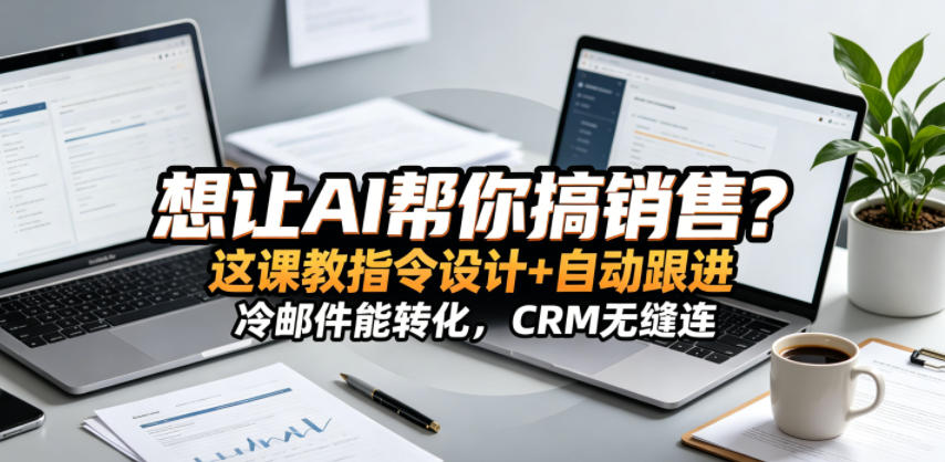 想让AI帮你搞销售？这课教指令设计+自动跟进，冷邮件能转化，CRM无缝连！【原创双语字幕】-蓝海云网创