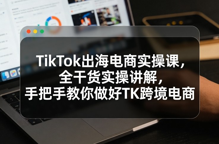 TikTok出海电商实操课，全干货实操讲解，手把手教你做好TK跨境电商-蓝海云网创