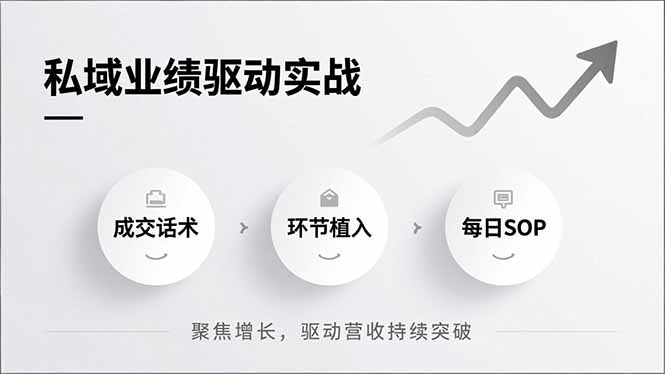 私域业绩驱动实战，成交话术、环节植入、每日SOP，聚焦增长，驱动营收持续突破-蓝海云网创