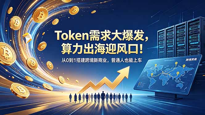 Token需求大爆发，算力出海迎风口！从0到1搭建跨境新商业，普通人也能上车-蓝海云网创