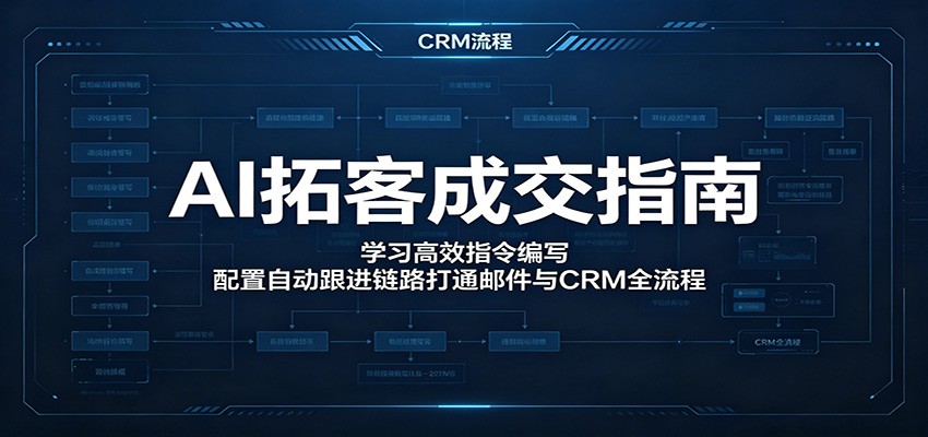AI拓客成交指南：学习高效指令编写，配置自动跟进链路打通邮件与CRM全流程-蓝海云网创
