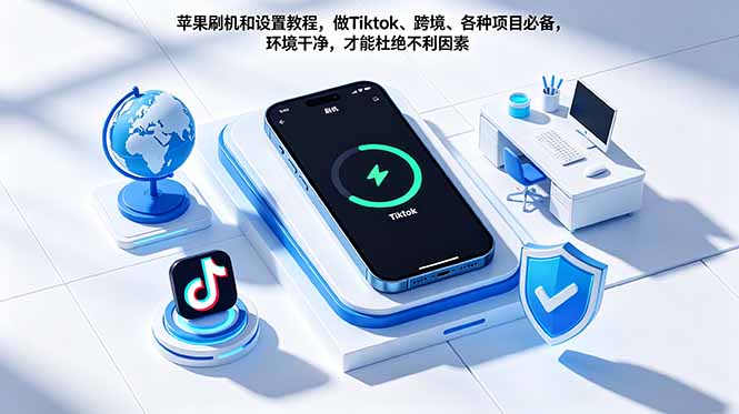 苹果刷机和设置教程，做Tiktok、跨境、各种项目必备，环境干净，才能杜绝不利因素-蓝海云网创