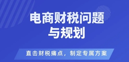 电商企业财税风险与规避,直击财税痛点,制定专属方案-蓝海云网创