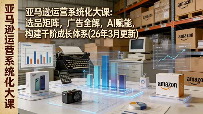 亚马逊运营系统化大课：选品矩阵，广告全解，AI赋能，构建千阶成长体系(26年3月更新-蓝海云网创