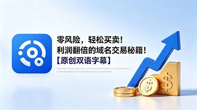零风险，轻松买卖！利润翻倍的域名交易秘籍！【原创双语字幕】-蓝海云网创