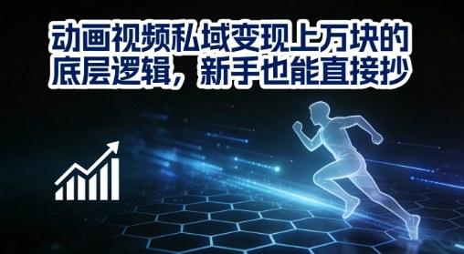 动画视频私域变现上W的底层逻辑，新手也能直接抄-蓝海云网创