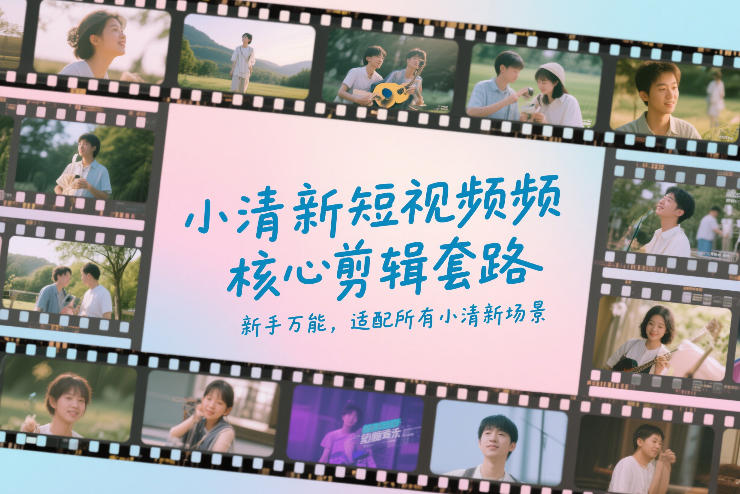 小清新短视频核心剪辑套路，新手万能，适配所有小清新场景-蓝海云网创