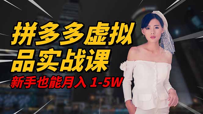 2025 拼多多虚拟品系统实战课，轻资产项目，可矩阵开工作室，新手也能…-蓝海云网创