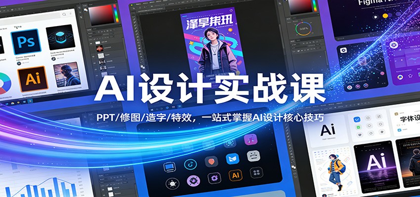 AI设计实战课：PPT/修图/造字/特效，一站式掌握AI设计核心技巧-蓝海云网创
