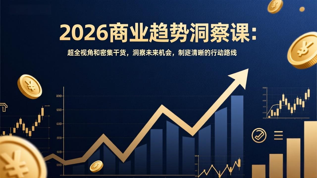 2026商业趋势洞察课:超全视角和密集干货,洞察未来机会,制定清晰的行动路线-蓝海云网创